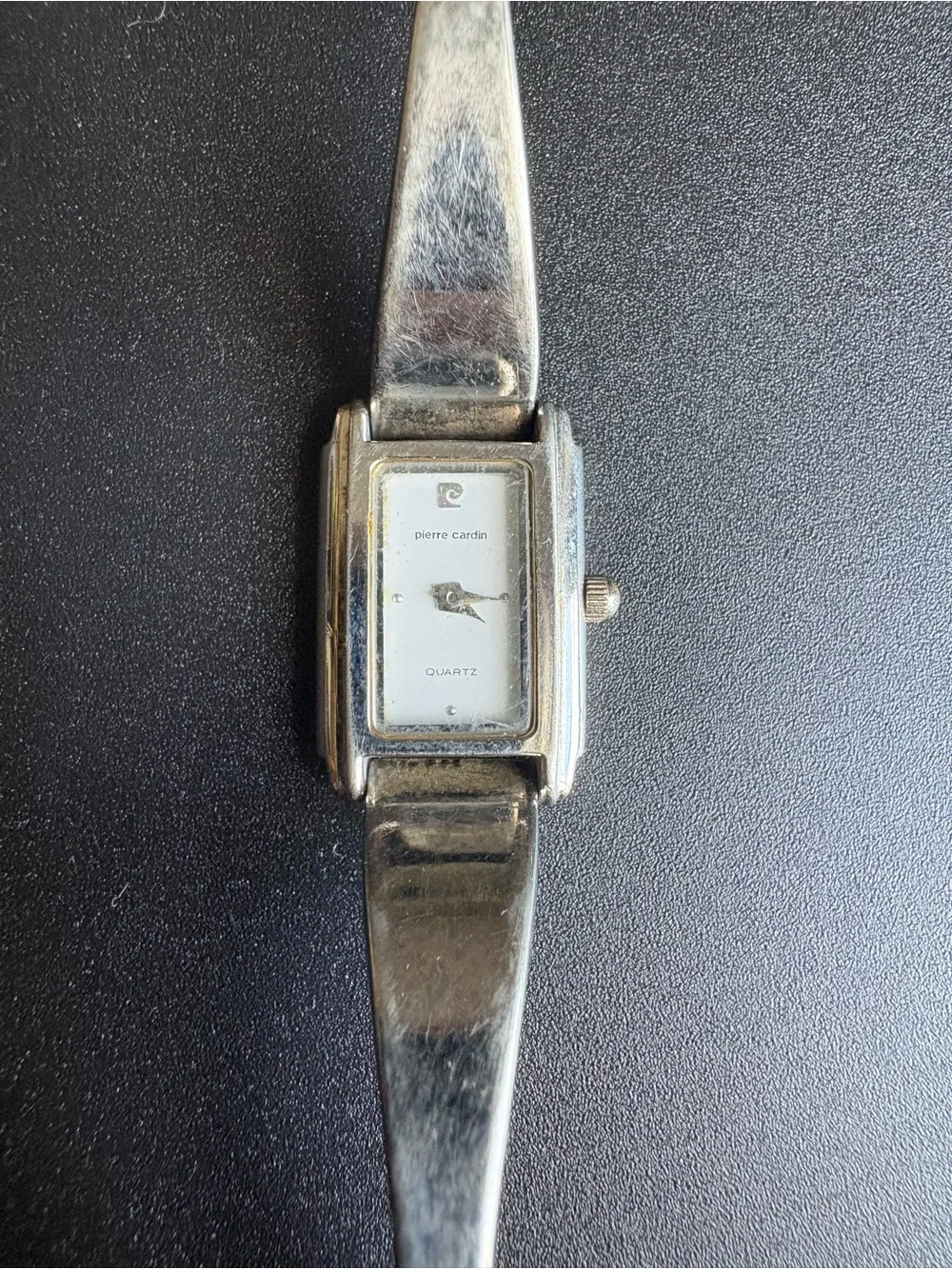 Pierce Carter Silver-Tone Rectangular Quartz Bracelet Watch